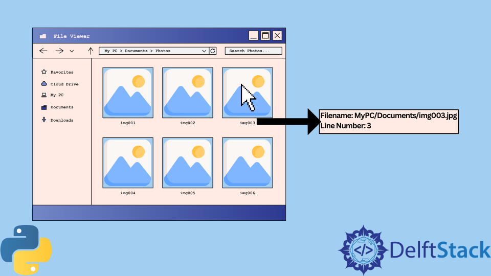 Get The Filename And A Line Number In Python Delft Stack